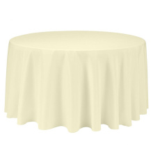 90r Nappe de mariage à table ronde blanche